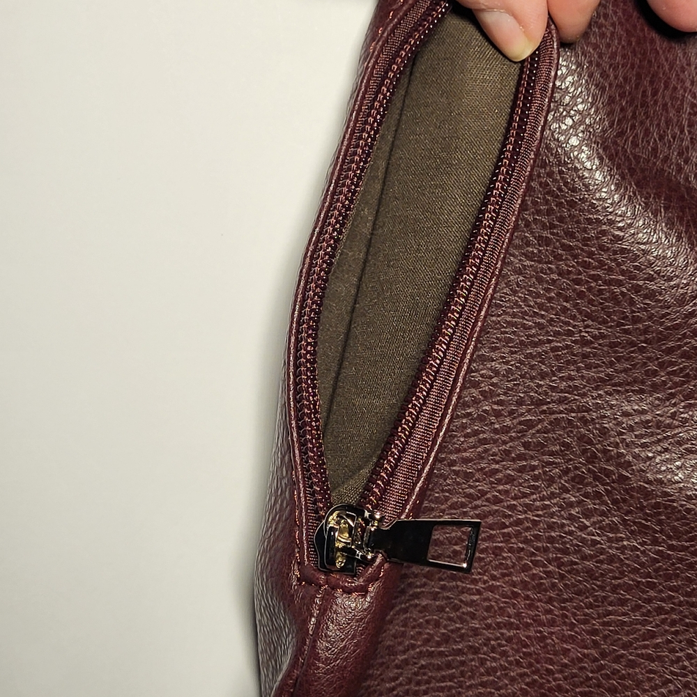 Burgundy Leather Hobo Bag - Picture 4 of 8